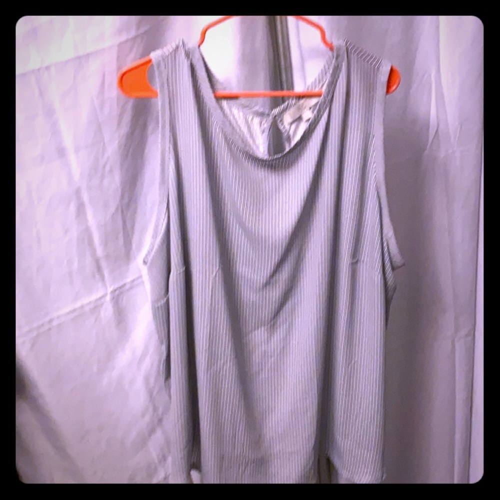 Loft Plus Striped Shirt blue/white size 26